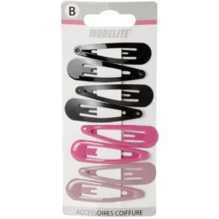 Barrette clic clac enfant métal uni x8
