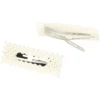 Barrette perles imitation blanc x2
