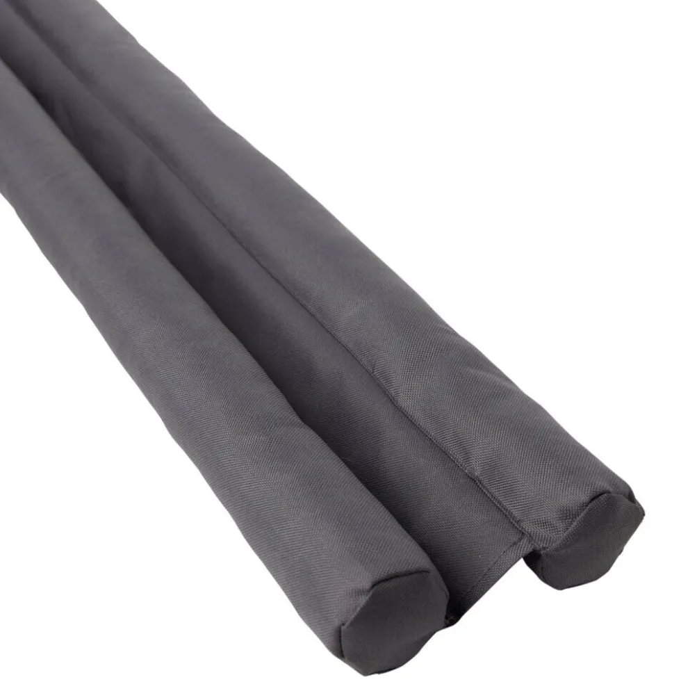 Bas de porte double Ø5xL90cm polyester gris