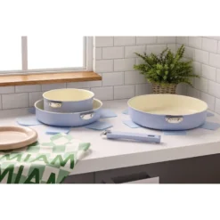 Batterie de cuisine blanc tous feux et accessoires 6 pièces Ø18/24/28cm
