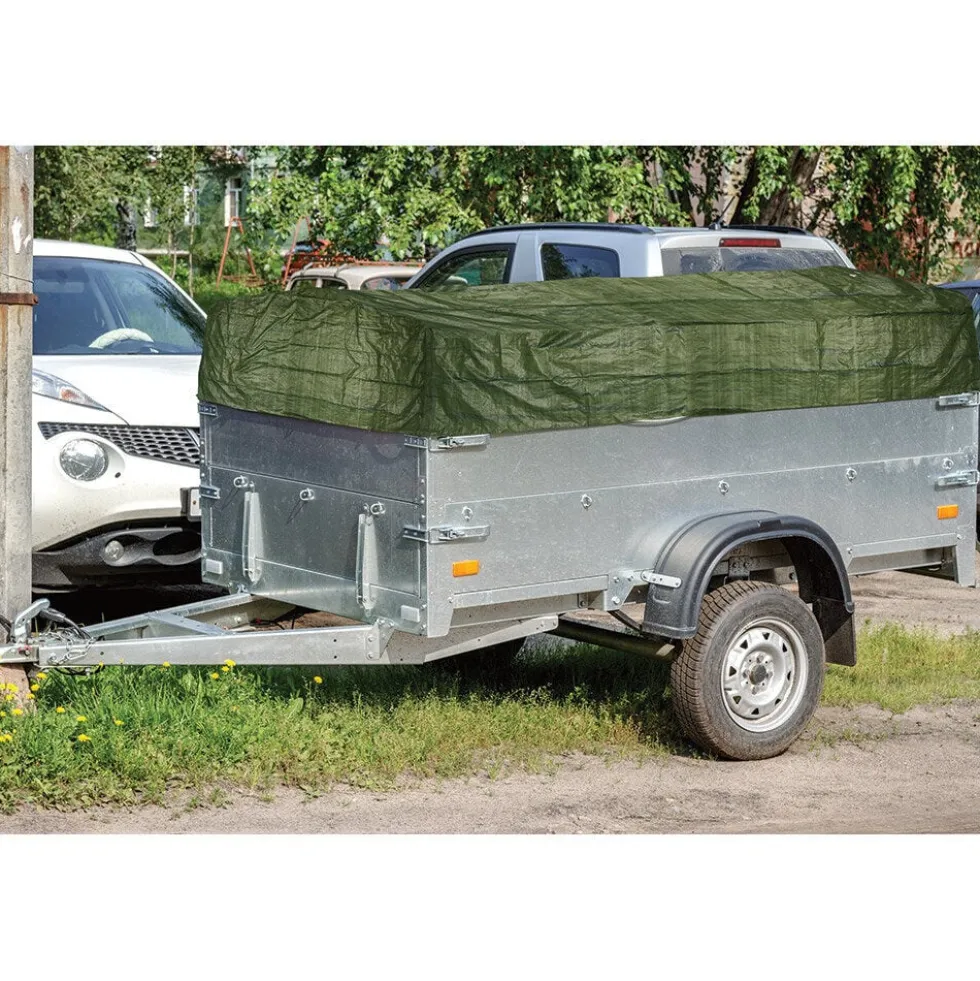Bâche de protection polyester imperméable vert 200x300 cm
