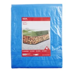 Bâche 3x4m - 100g/m² - PVC bleu