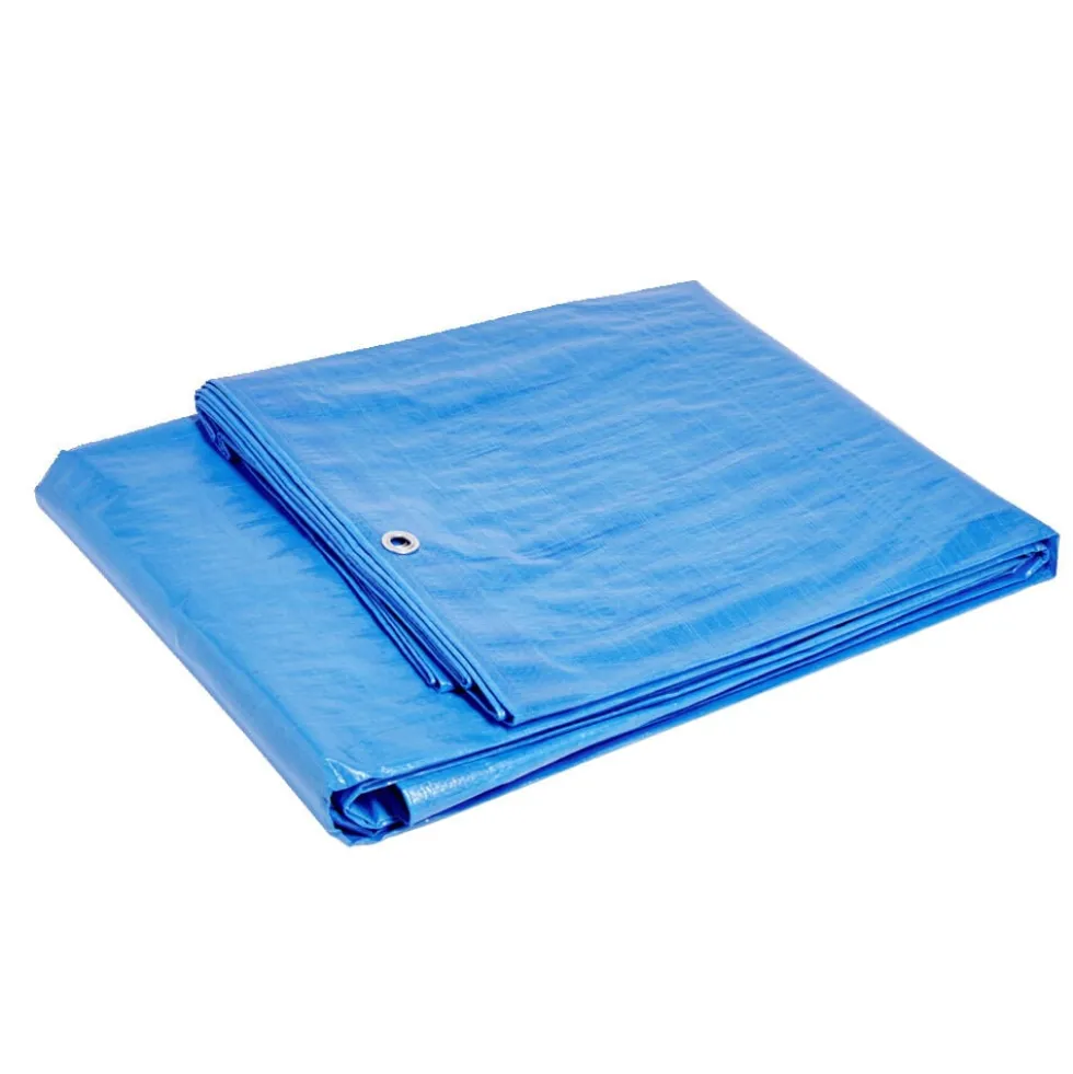 Bâche 4x5m - 100g/m² - PVC bleu