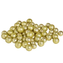 Bille décorative polystyrène pailletée Ø1,5cm x62 - 3 modèles
