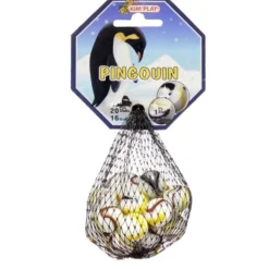 Bille en verre x20 + 1 boulard blanc Pingouin