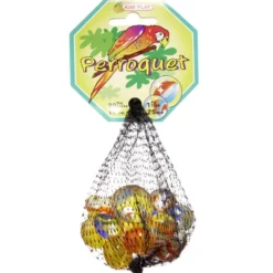 Bille en verre x20 + 1 boulard Perroquet