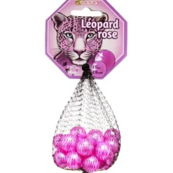 Bille en verre x20 + 1 boulard rose Léopard