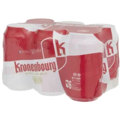 Bière blonde d'Alsace Kronenbourg 4,2% canette 6x33cl
