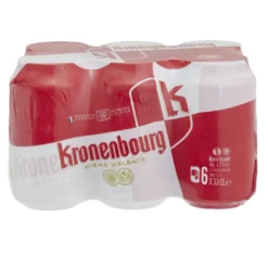 Bière blonde d'Alsace Kronenbourg 4,2% canette 6x33cl