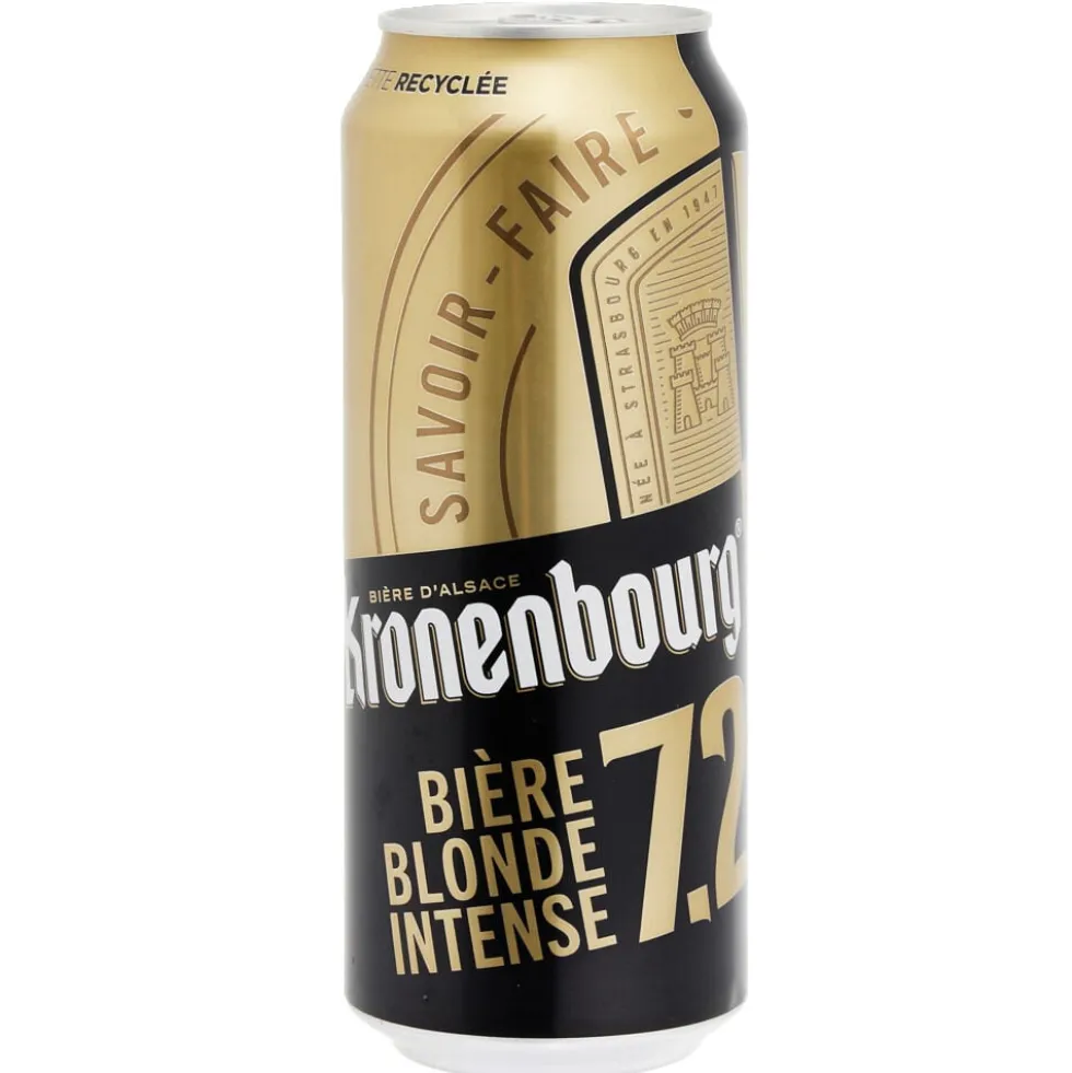 Bière blonde Kronenbourg Intense 7,2% canette 50cl