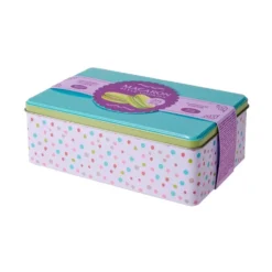 Biscuits macarons 160gr boîte métal 20x13xH7cm (2 modèles)