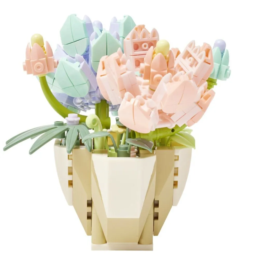 Bloc de construction pot de fleurs 3D avec plus de 250 pièces (2 modèles)