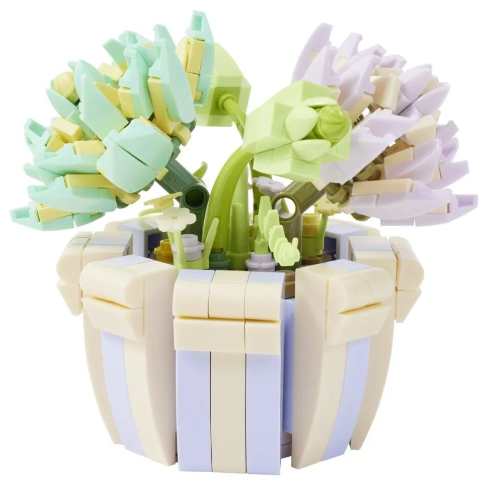 Bloc de construction pot de fleurs 3D avec plus de 250 pièces (2 modèles)