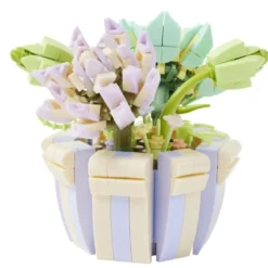 Bloc de construction pot de fleurs 3D avec plus de 250 pièces (2 modèles)
