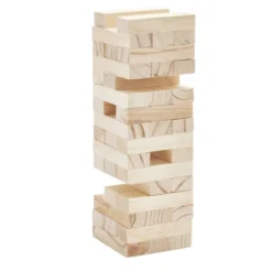 Bloc de construction tour en bois 7,5x7,5xH24cm (48 pièces)