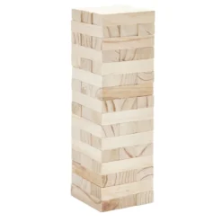 Bloc de construction tour en bois 7,5x7,5xH24cm (48 pièces)