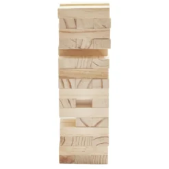 Bloc de construction tour en bois 7,5x7,5xH24cm (48 pièces)