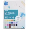 Bloc de 24 feuilles à dessin 24x34cm papier multicolore 270g