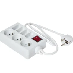 Bloc multiprise blanc interrupteur 7 prises