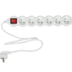 Bloc multiprise blanc L. 75 cm
