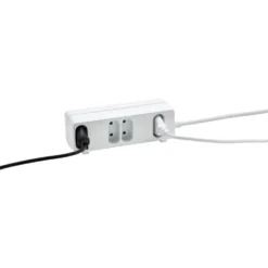 Bloc multiprise 2 faces 5 prises blanc
