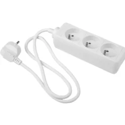 Bloc multiprise filaire blanc 3x16A - L75cm