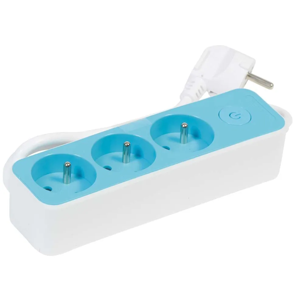 Bloc multiprise x3 port usb x2 interrupteur et protection enfant
