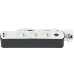 Bloc multiprise x3 port usb x2 interrupteur et protection enfant