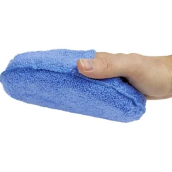 Bloc éponge ronde microfibre bleu 15x15cm x2