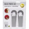 Bloc porte x2 avec crochet