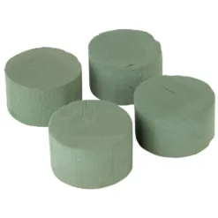 4 blocs ronds de mousses florale pour fleurs fraîches