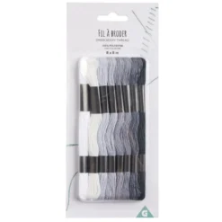 Bobines de fil à broder 8m lot de 8 - 2 modèles
