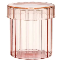 Bocal alimentaire verre coloré 550ml haute résistance rose clair Ø10xH10,5cm