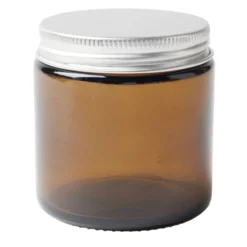 Bocal alimentaire verre fumé couvercle étain 120ml Ø6xH6cm