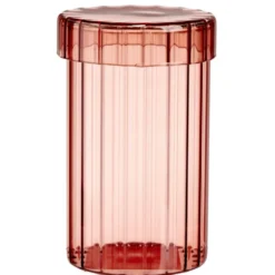 Bocal alimentaire verre 850ml haute résistance rose foncé Ø10xH15,5cm