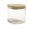 Bocal de conservation 65 cl en verre avec couvercle en bois