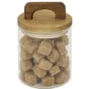 Bocal de conservation 500ml en verre avec couvercle en bois Ø9,5xH10cm
