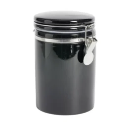 Bocal en céramique avec clip en métal Ø10xH16,5cm