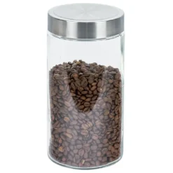 Bocal en verre avec couvercle inox - Lot de 4