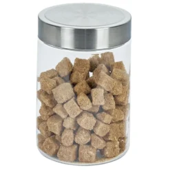 Bocal en verre avec couvercle inox - Lot de 4