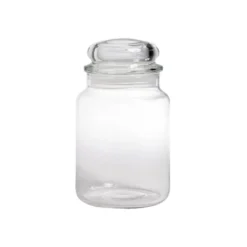 Bocal en verre transparent avec couvercle hermétique 800ml - H.17cm