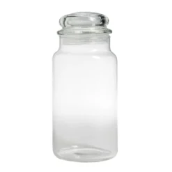 Bocal en verre transparent 1.2L couvercle hermétique H22cm