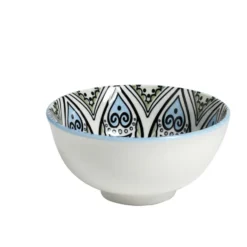 Bol décor oriental porcelaine Ø11,5xH6cm