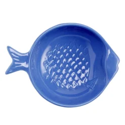 Bol forme poisson céramique bleu 11x16xH4cm