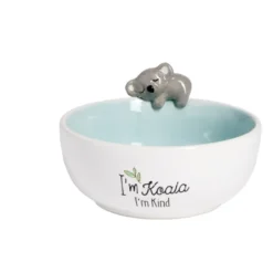 Bol koala dolomite blanc et bleu Ø14,5cm