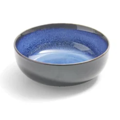 Bol Meteor porcelaine noir et bleu Ø16cm