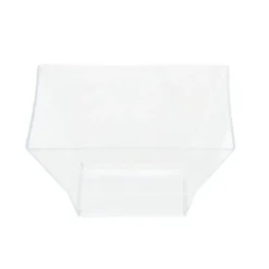 Bol plastique carré transparent 12,4x12,4xH6,4 cm x12