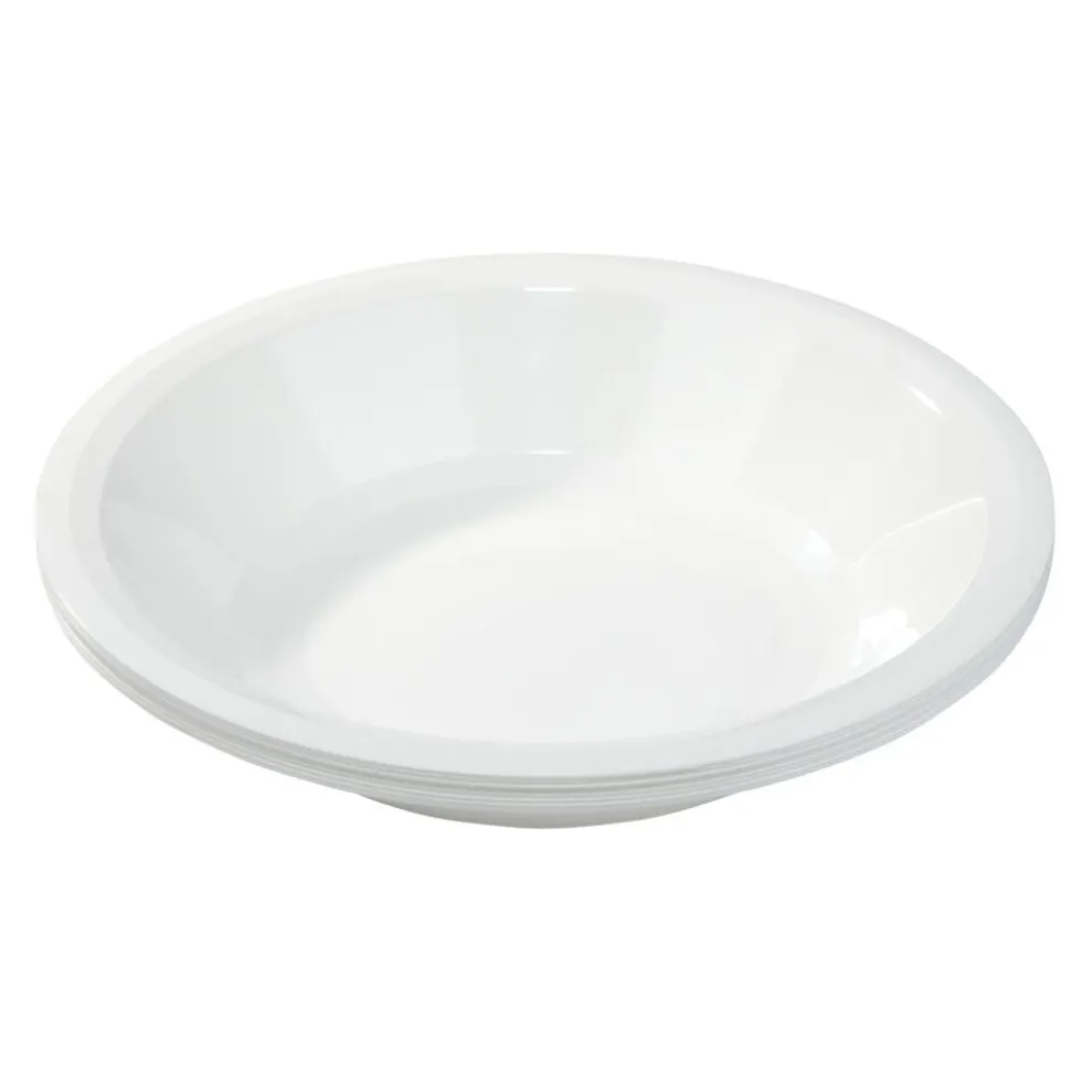 Bol plastique x8 blanc Ø19,5cm