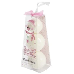 Bombe de bain empilée forme bonhomme de neige 3x100gr