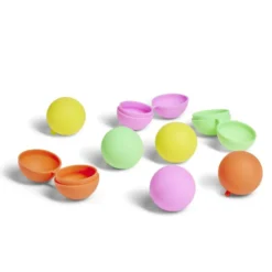 Bombes à eau réutilisables silicone multicolore x8